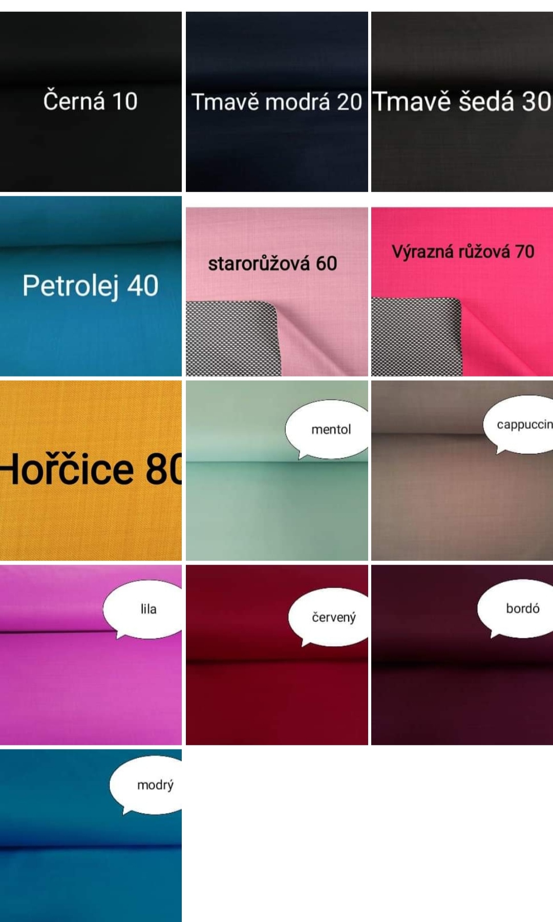 Celoroční kalhoty na přání, mnoho vzorů a barev na výběr 