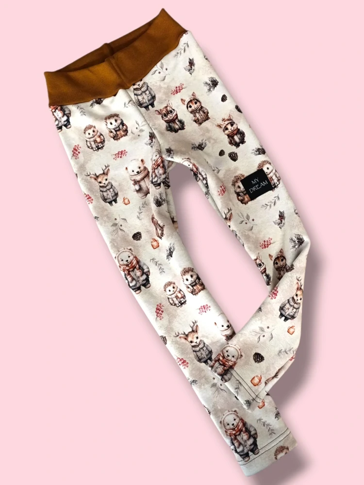 Zateplené legíny s warmkeeper zvířátka vel.122