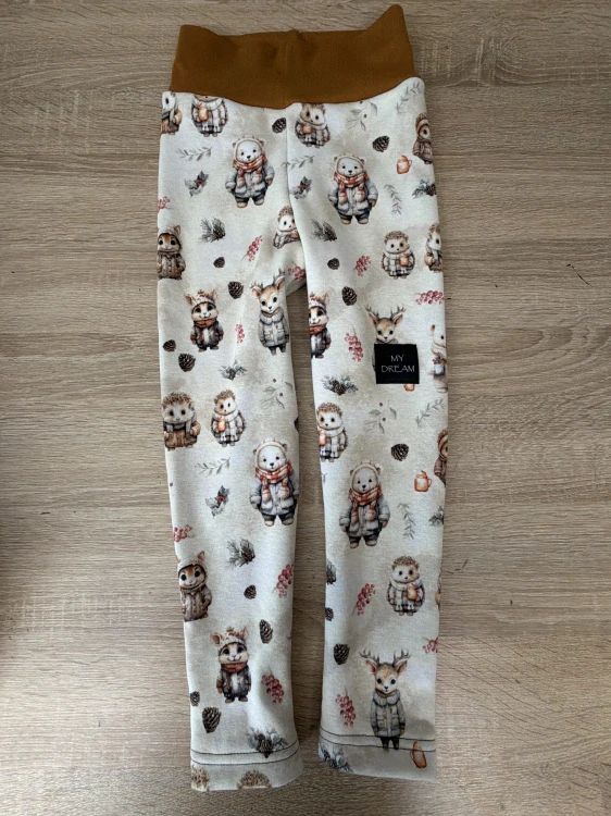 Zateplené legíny s warmkeeper zvířátka vel.116