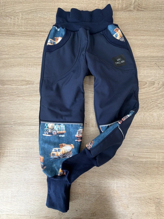 Kalhoty softshell S beránkem vel.104