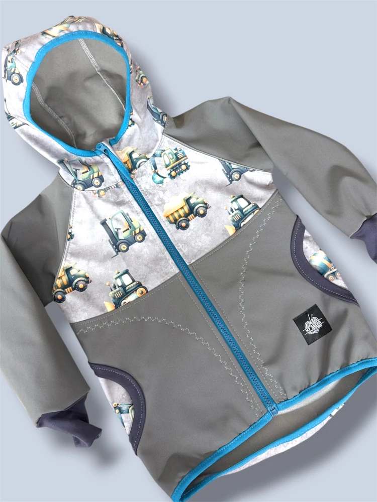 Bunda softshell s fleesem PRACOVNÍ STROJE - (více možných barev)