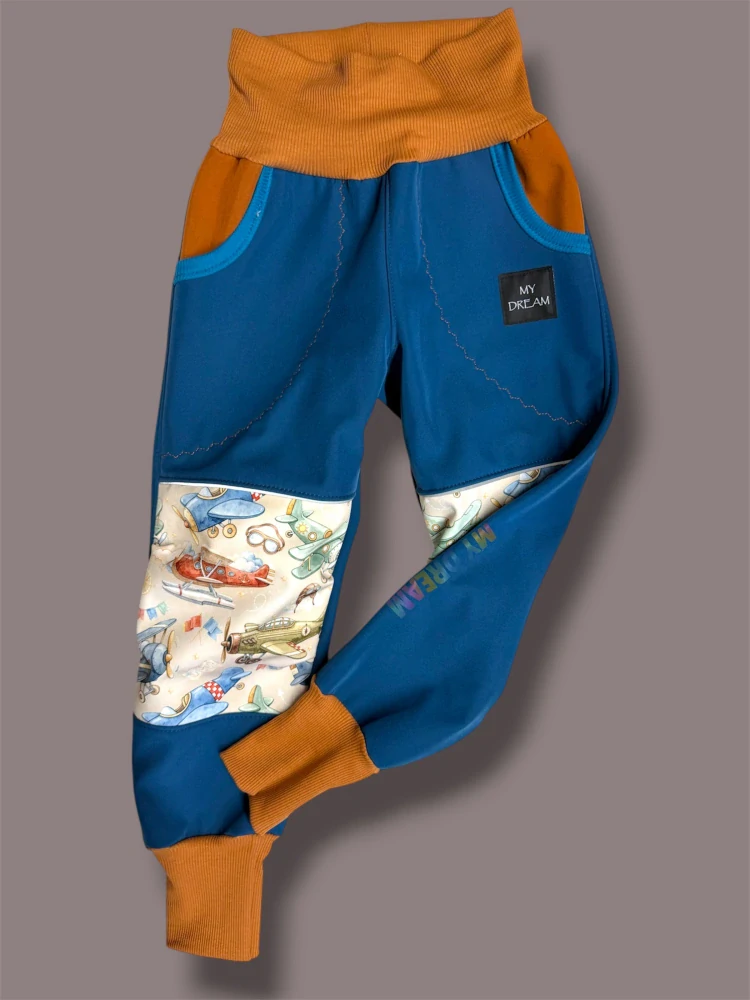 Kalhoty softshell s fleesem LETADLA (více barev na výběr )
