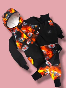 bunda a kalhoty  s fleesem vel.134