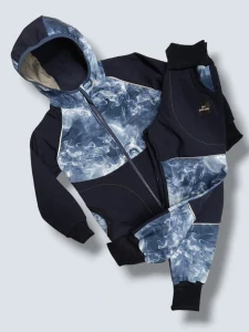 Set  vel.128/134 TEMNĚ MODRÁ/ DÝM 