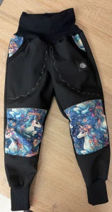 Kalhoty softshell s fleesem- JEDNOROŽEC (více barev na výběr )