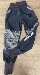 Kalhoty softshell s fleesem TRAKTŮREK S NÁKLADEM (více barev na výběr )