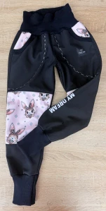 Kalhoty softshell s fleesem ZAJÍČEK S MAŠLÍ (více barev na výběr )