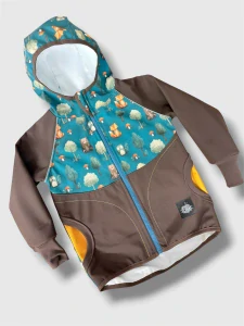 Bunda softshell s fleesem LESNÍ ZVÍŘÁTKA (více možných barev)