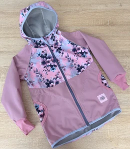 Bunda softshell s fleesem KVĚTY (více možných barev)