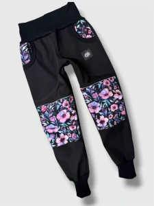 Kalhoty softshell s fleesem FIALOVÝ KVĚT (více barev na výběr )