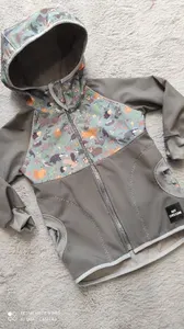 Bunda s fleesem lesní zvířátka s šedou (možné i jiné barvy )