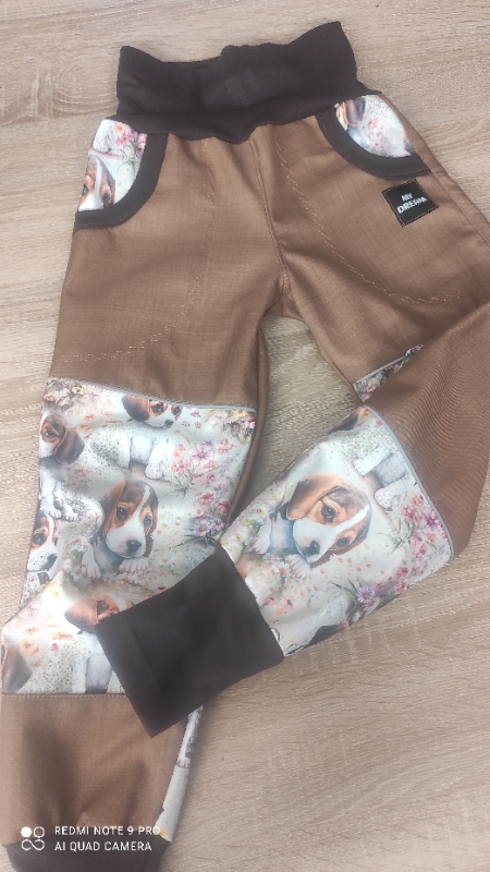 kalhoty NA PŘÁNÍ, více vzorů a barev na výběr 