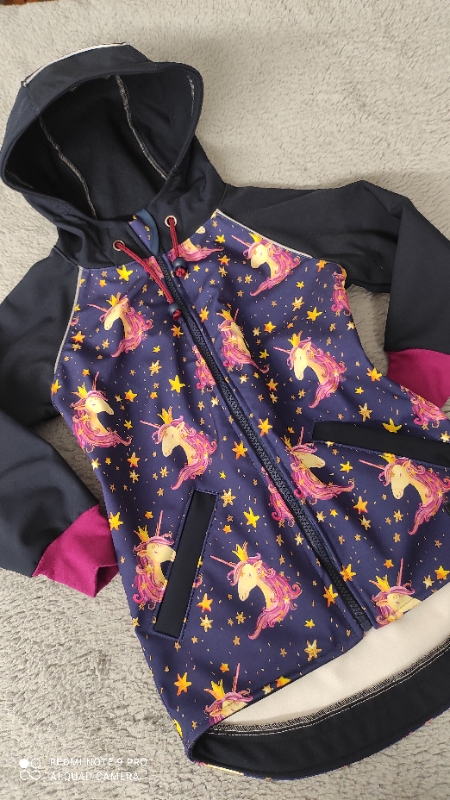 Kabátek a kalhoty jednorožec /temně modrá (VÍCE MOŽNÝCH BAREV)