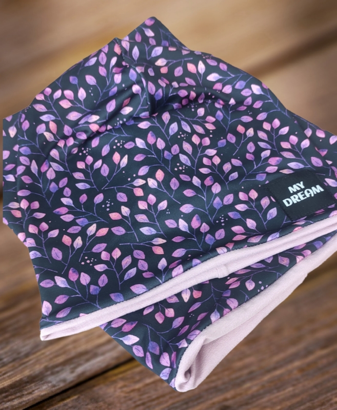 Čepice jaro/podzim duhové lístky 