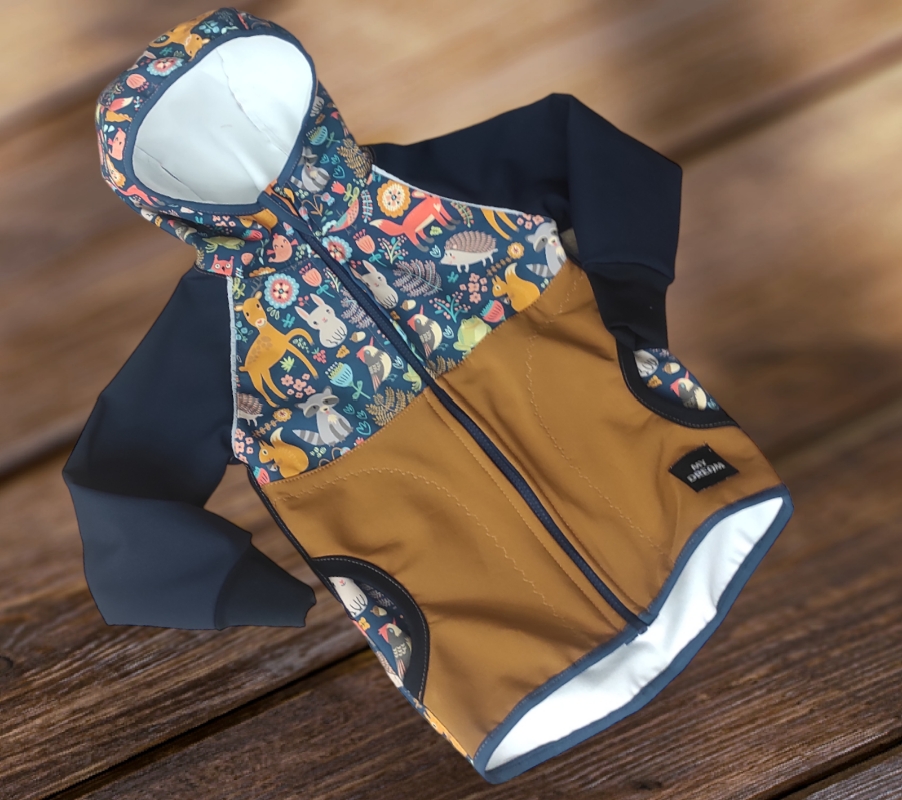 Zvířátka + karamel + tmavě modrá (více možných barev)