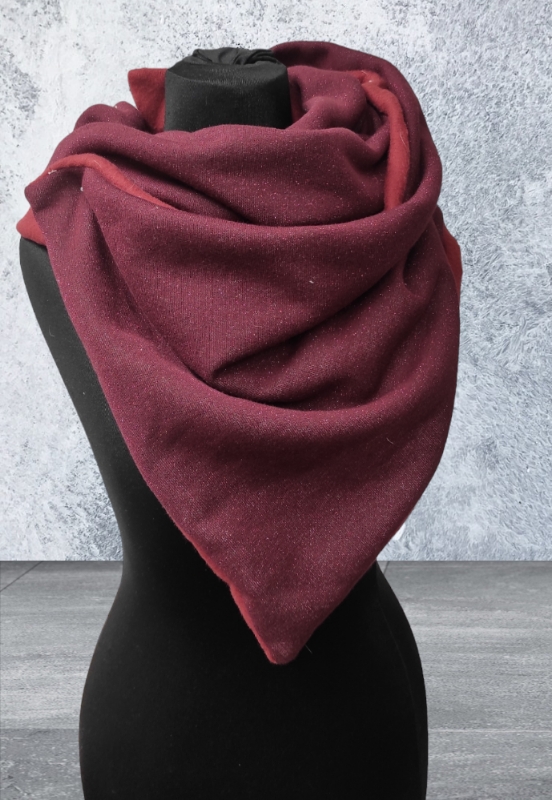 Bordó třpytivá / bordó fleece 