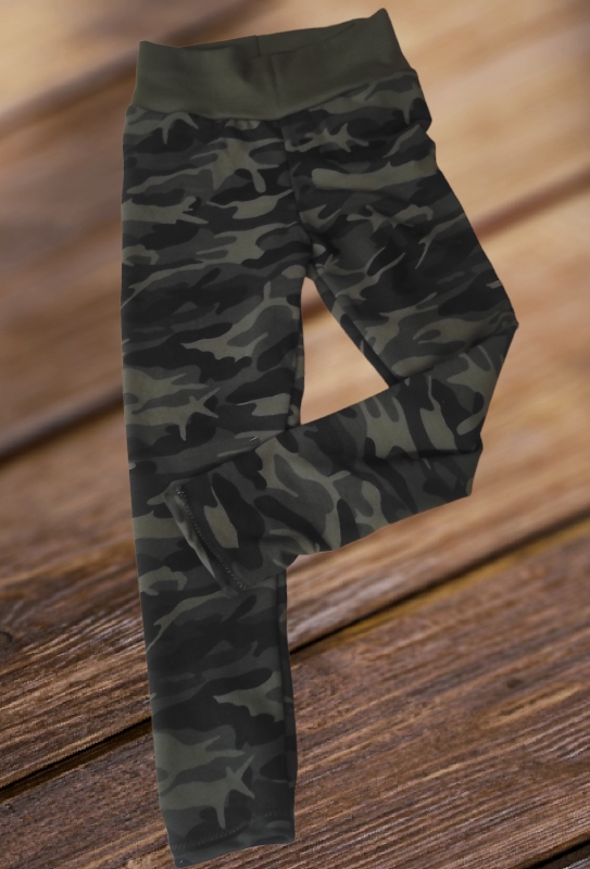 Zateplené legíny z warmkeeper KHAKI MASKÁČ