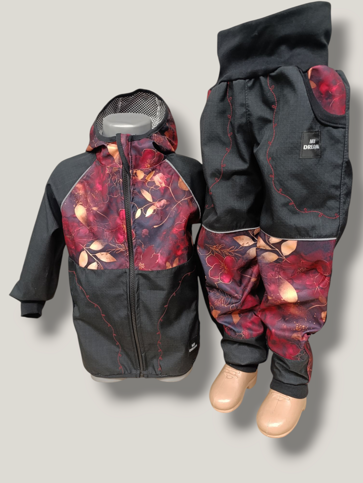 Bunda a kalhoty jarní softshell vel.116