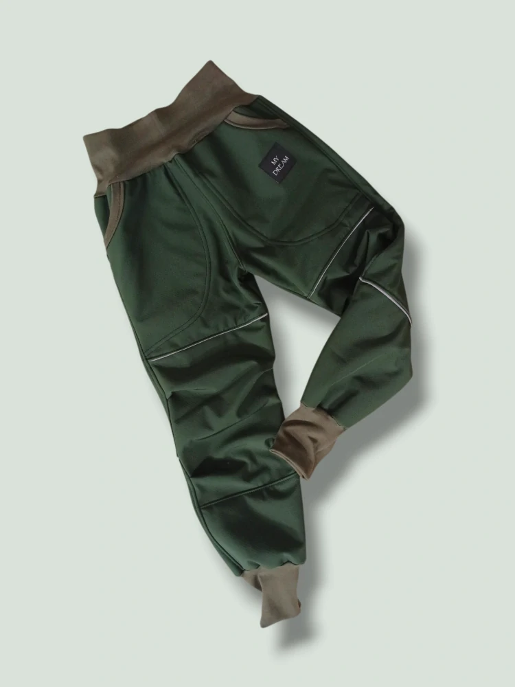 Kalhoty softshell S beránkem  jednobarevné 