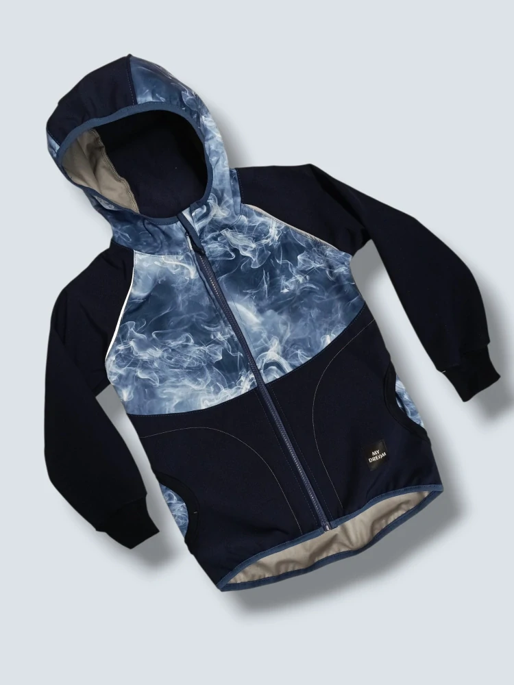 Set  vel.128/134 TEMNĚ MODRÁ/ DÝM 