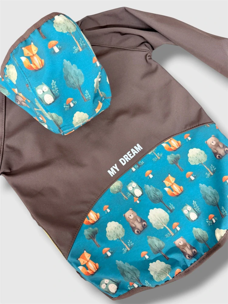 Bunda softshell  s fleesem LESNÍ ZVÍŘÁTKA (více možných barev)
