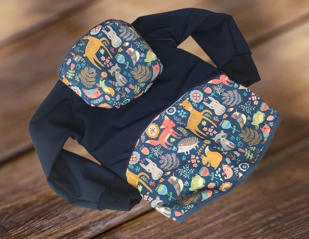 Zvířátka + karamel + tmavě modrá (více možných barev)