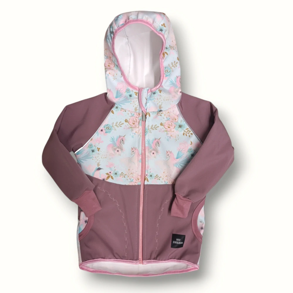 bunda a kalhoty  s fleesem tmavší starorůžova+ Pegas vel.110