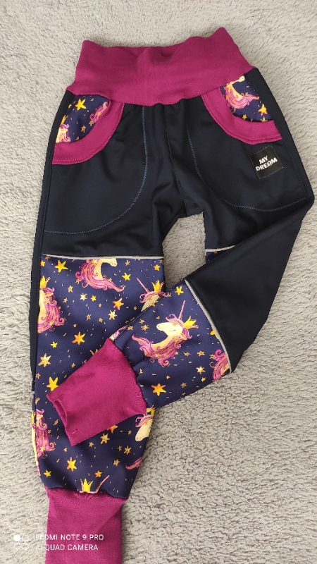 Kabátek a kalhoty jednorožec /temně modrá (VÍCE MOŽNÝCH BAREV)