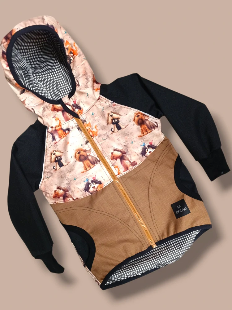 Bunda a kalhoty jarní softshell vel.110 kamarádi 