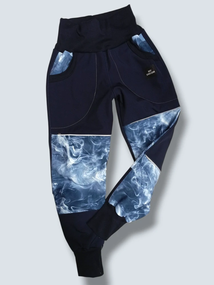 Set  vel.128/134 TEMNĚ MODRÁ/ DÝM 