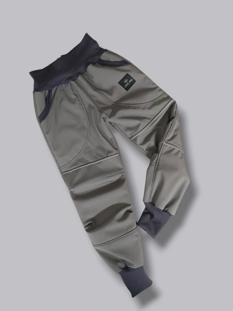 Kalhoty softshell S beránkem  jednobarevné 