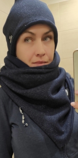 Třpytivá tmavě modrá/ tmavě modrý flees