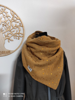 Hnědá s lesklými flíčky  / hnědý flees